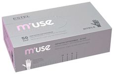 ESTEL Перчатки нитриловые ESTEL M’USE одноразовые с текстурой на пальцах (розовые, XS), NPXS38