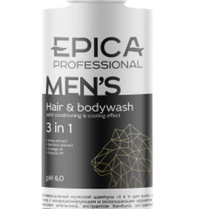 EPICA Professional Men's 3 in 1 Универсальный мужской шампунь для волос и тела, 250 мл, 91390