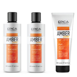 EPICA Professional Набор Amber Shine Organic (шампунь 250мл+кондиционер 250мл+маска 250мл), 913066