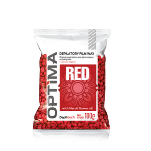 Пленочный воск для депиляции в гранулах OPTIMA «RED», 100 гр., 871501