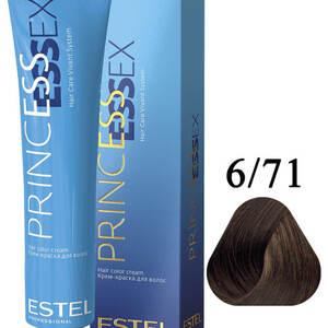 6/71 Крем-краска ESTEL PRINCESS ESSEX, темно-русый коричнево-пепельный 60 мл, PE6/71