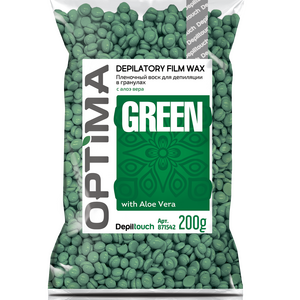 Пленочный воск для депиляции в гранулах OPTIMA «GREEN», 200 гр., 871542