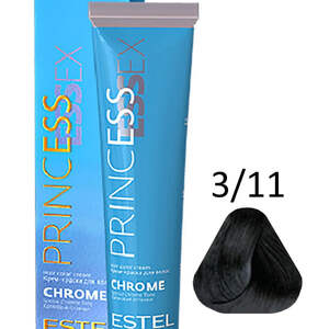 3/11 Крем-краска ESTEL PRINCESS ESSEX, коллекция CHROME, Темный шатен пепельный интенсивный (60 мл)