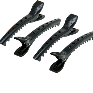 DEWAL Зажим для волос"Крокодил" черный, пластик, 12,5 см 4 шт/уп, JB0024