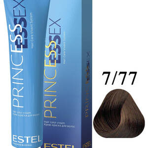 7/77 Крем-краска ESTEL PRINCESS ESSEX, средне-русый коричневый интенсивный/капуччино 60 мл,PE7/77