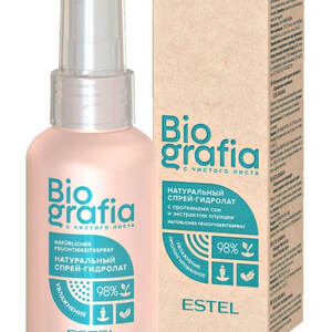 ESTEL** BIOGRAFIA Натуральный спрей-гидролат для волос «Пролонгированное увлажнение», BG/H/SP100